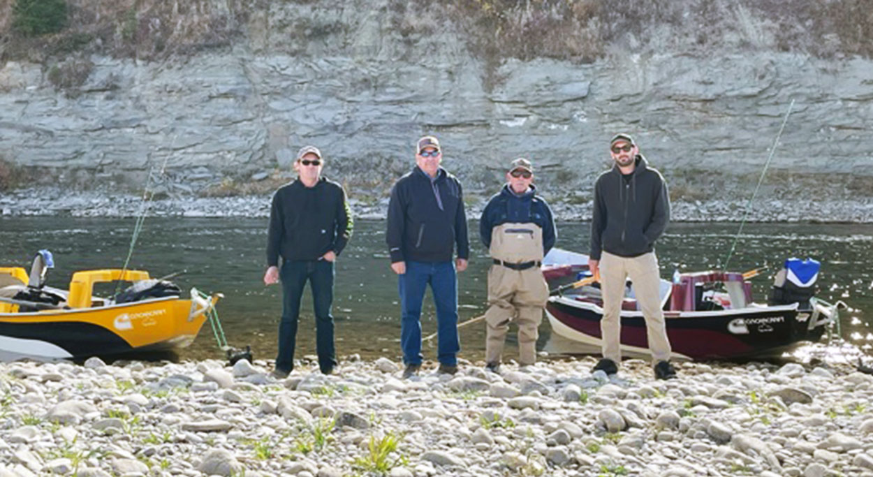 large group fly fishing trips bow river alberta