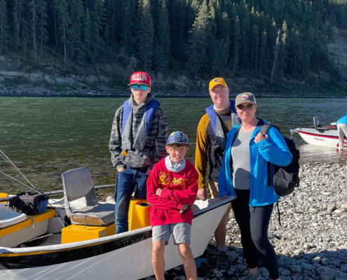 family fly fishing trip