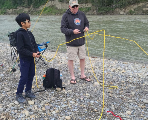 kid fly fishing alberta