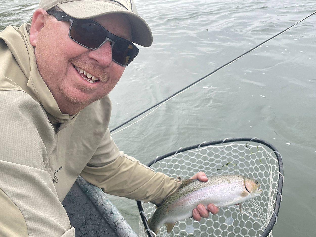 alberta rainbow trout caught inthe bow river