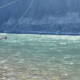 shoreline trout fishing on bow river near calgary, alberta, canada