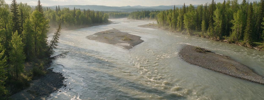 The bow river, in Calgary Alberta.
